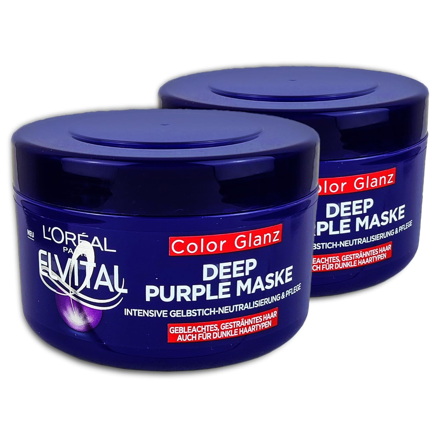 2 er Pack Elvital Color Glanz Deep Purple Maske 2 x 250 ml