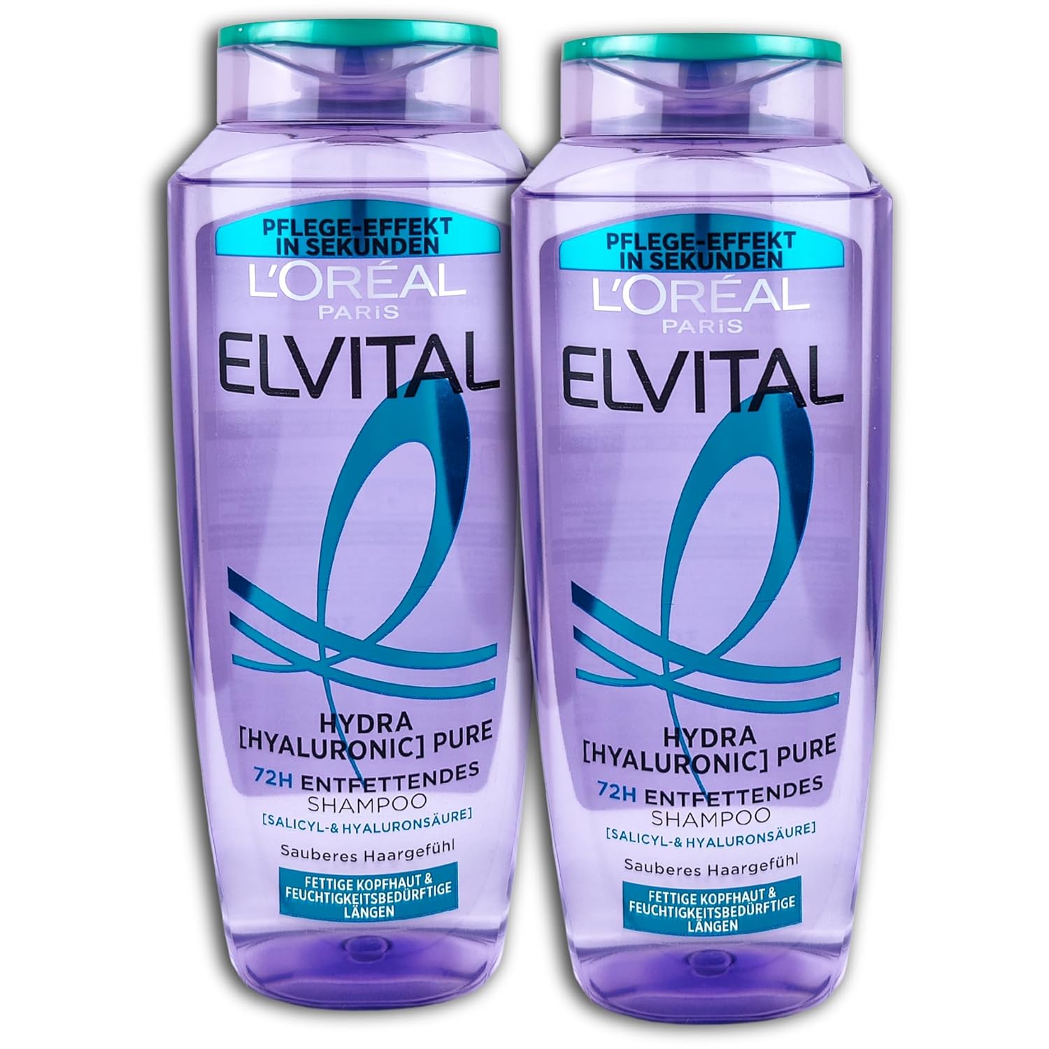 2 er Pack Loreal Elvital Hydra Hyaluronic Pure Shampoo 2 x 300 ml